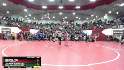 100 lbs Quarterfinal - Kendall Moe, Hamilton Heights vs Lilliana Rodriguez, Hamilton SouthEastern High