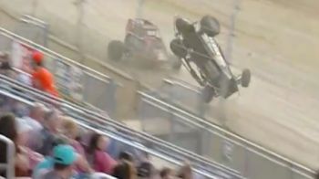 Hayden Reinbold Big Frontstretch Crash at Lawrenceburg