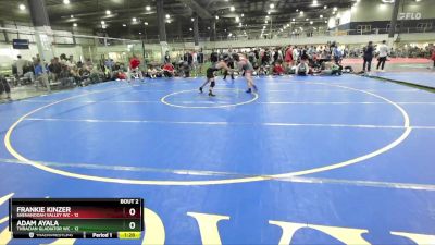 132 lbs Round 1 (4 Team) - Adam Ayala, THRACIAN GLADIATOR WC vs Frankie Kinzer, SHENANDOAH VALLEY WC