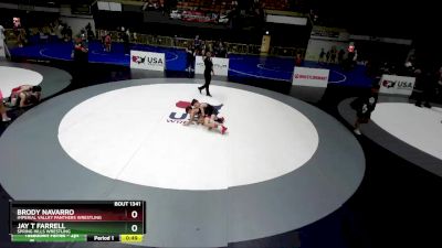 78 lbs Champ. Round 3 - Brody Navarro, Imperial Valley Panthers Wrestling vs Jay T Farrell, Spring Hills Wrestling