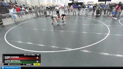 100 lbs Cons. Semi - Katie Biscoglia, Ubasa Wrestling Academy vs Zurri Zamora, Texas