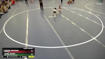 Champ. Round 1 - Carson Krueger, Minnesota vs James Hickey, JARO Wrestling Academy