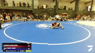 126 lbs Cons. Round 4 - Landen Borchers, CA vs Matthew Jaime, WA