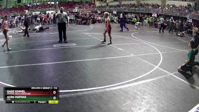 112 lbs Champ. Round 1 - Acen Mafnas, 2TG vs Gage Kimmel, Winside Youth Wrestling