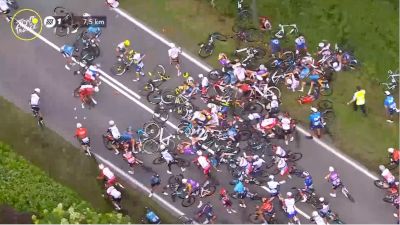Second Mass Crash Affects Finish Of Stage 1