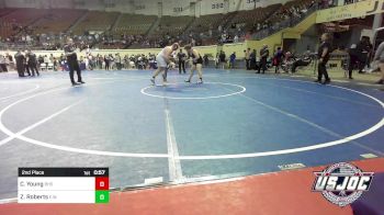 2nd Place - Christian Young, Blanchard High School vs Zayden Roberts, Elgin Wrestling