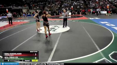 Quarterfinal - Kenli Boeselager, Chadron Girls vs Rita Ceballos, Johnson County Central Girls