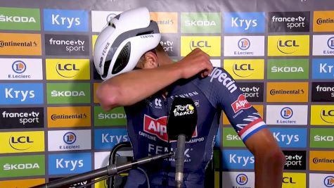 Mathieu Van Der Poel Gives Emotional Interview After Stage 2 Of The 2021 Tour de France