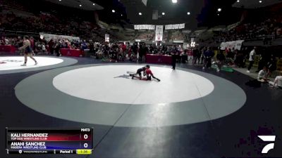 60 lbs 3rd Place Match - Kali Hernandez, Top Dog Wrestling Club vs Anahi Sanchez, Madera Wrestling Club