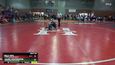 165 lbs Cons. Round 2 - Billy Tate, Cumberland University vs Xavier Montemayor, Jarvis Christian College