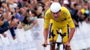 Matheiu Van Der Poel Sprinting To Defend Yellow Jersey In Stage 5 Time Trial - 2021 Tour de France