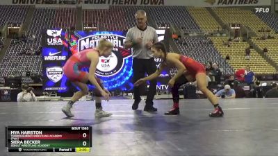 95 lbs 1st Place Match - Mya Hairston, Thoroughbred Wrestling Academy (TWA) vs Siera Becker, Sebolt Wrestling Academy