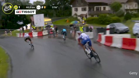 Søren Kragh Andersen, Ion Izagirre Take Risks On Wet Descent Of Stage 8 - 2021 Tour de France