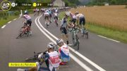 Mads Pedersen, Simon Yates Crash On Stage 10 - 2021 Tour de France