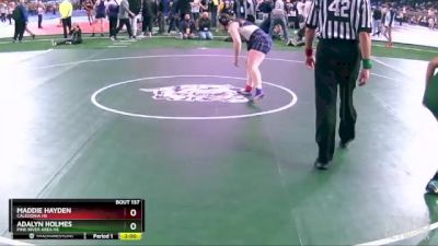 Girls-155 lbs Quarterfinal - Maddie Hayden, Caledonia HS vs Adalyn Holmes, Pine River Area HS