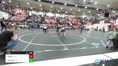 70 lbs Quarterfinal - Cooper Keys, Wagoner Takedown Club vs Jonathan Kidwell, Team Tulsa Wrestling Club