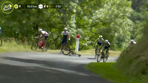 Michael Woods Crashes On Stage 14 Descent - 2021 Tour de France