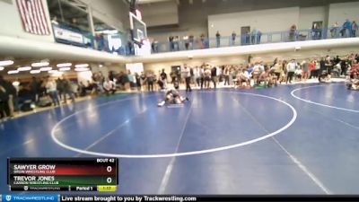 120 lbs Cons. Round 2 - Trevor Jones, Carbon Wrestling Club vs Sawyer Grow, Bruin Wrestling Club