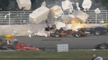 Big Supermodified Crash at Oswego