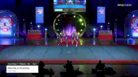 Manville Jr. Mustangs - Youth Cheer [2021 Core Cheer 1 - Peewee - NA Day 1] 2021 Pop Warner National Cheer & Dance Championship