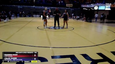 155 lbs Cons. Round 1 - Chloe Mader, Unattached - Fort Hays State vs Madisen Nash, Lyon College