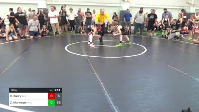 70 lbs Pools - Colton Barry, 84 Athletes (VA) vs Zander Morrison, Mineral Wells Bulldawgs