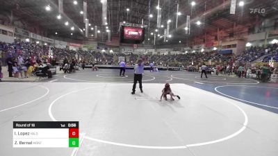 40 lbs Round Of 16 - Isaiah Lopez, Valor Elite Wrestling vs Zahyd Bernal, Monte Vista Takedown Club