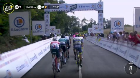 Breakaway Goes Over Côte de Bareille KOM On Stage 19 - 2021 Tour de France