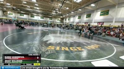 100 lbs Cons. Round 2 - Burke Vanderpool, Hettinger-Scranton vs Brody Bollinger, Dickinson Wrestling Club