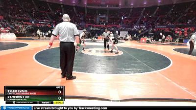 2A 120 lbs Cons. Semi - Tyler Evans, Crystal Lake (Prairie Ridge) vs Kameron Luif, Lombard (Montini)