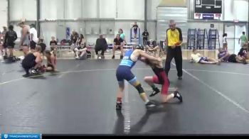 58 lbs Round 4 (6 Team) - Evy Koulis, American Gladiators-Lady Saints vs Ainslee Kerr, Hastings Wrestling Academy