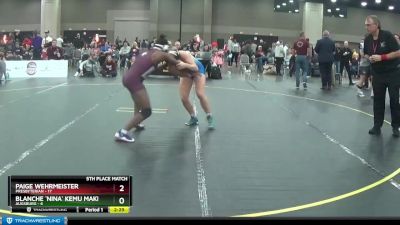 136 lbs Placement Matches (16 Team) - Paige Wehrmeister, Presbyterian vs Blanche `Nina` Kemu Makem, Augsburg