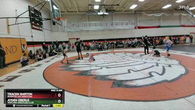 74 lbs Cons. Round 3 - Ayden Eberle, Worland Wrestling Club vs Tracen Barton, Riverton USA Wrestling