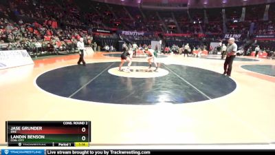 1A 152 lbs Cons. Round 2 - Landin Benson, Coal City vs Jase Grunder, Erie