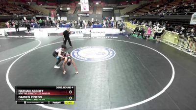 125 lbs Cons. Round 4 - Damien Pinedo, Legacy Wrestling Center vs Nathan Abbott, Beat The Streets - Los Angeles