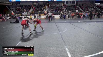 88 lbs Cons. Round 1 - Cam Carter, Columbus Wrestling Club vs Kellen Williams, Dodge City Academy