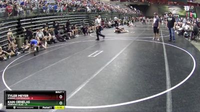 117 lbs Round 1 (6 Team) - Kain Ornelas, Nebraska Blue vs Tyler Meyer, Kansas Copperheads