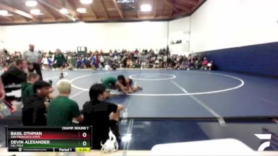 157 lbs Champ. Round 1 - Basil Othman, San Francisco State vs Devin Alexander, Cal Poly