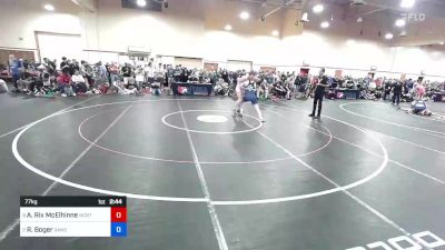 77 kg Quarters - Aydin Rix McElhinney, Northern Colorado Wrestling Club vs Riggin Boger, Sanderson Wrestling Academy