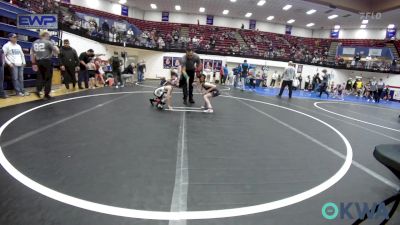 49 lbs Rr Rnd 2 - EvieDale Arrington, Comanche Takedown Club vs Lane Plumlee, Mustang Bronco Wrestling Club