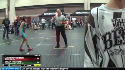 82 lbs Semis (4 Team) - Luke Smothermon, Ares Black vs Ethan Halstead, Carolina Hammer Squad