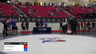 92 kg Rnd Of 16 - Anders Thompson, Flathead High School Wrestling vs Soren Herzog, Air Force Regional Training Center