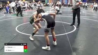 70 lbs Rd 5 - Consi Of 8 #2 - Liam Reeves, Nazareth vs Ryker Boos, Solanco