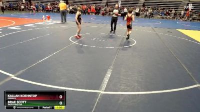 85 lbs Quarterfinal - Brae Scott, Worthington vs Kallan Koehntop, MAHACA