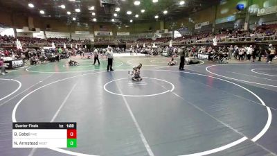 61 lbs Quarterfinal - Brody Gabel, Pikes Peak Warriors vs Noah Armstead, Western Slope Elite