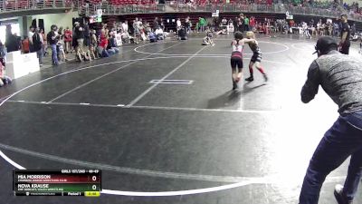 48-49 lbs Semifinal - Mia Morrison, Chadron Junior Wrestling Club vs Nova Krause, EMF Bobcats Youth Wrestling