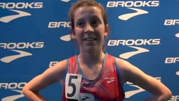 Erin Finn making race in 2 girls at Brooks PR Invite 2012