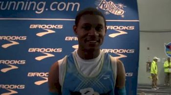 Najee Glass discusses Dempsey stadium record & U.S. #1 46.06 400 at Brooks PR Invitational 2012