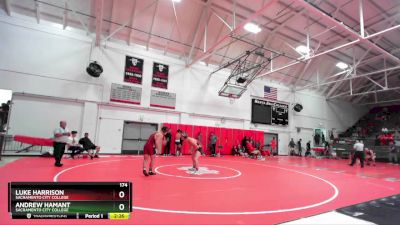 174 lbs Cons. Round 2 - Andrew Hamant, Sacramento City College vs Luke Harrison, Sacramento City College