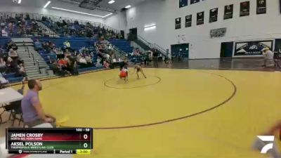 59 lbs Round 2 - Jamen Crosby, North Big Horn Rams vs Aksel Polson, Thermopolis Wrestling Club